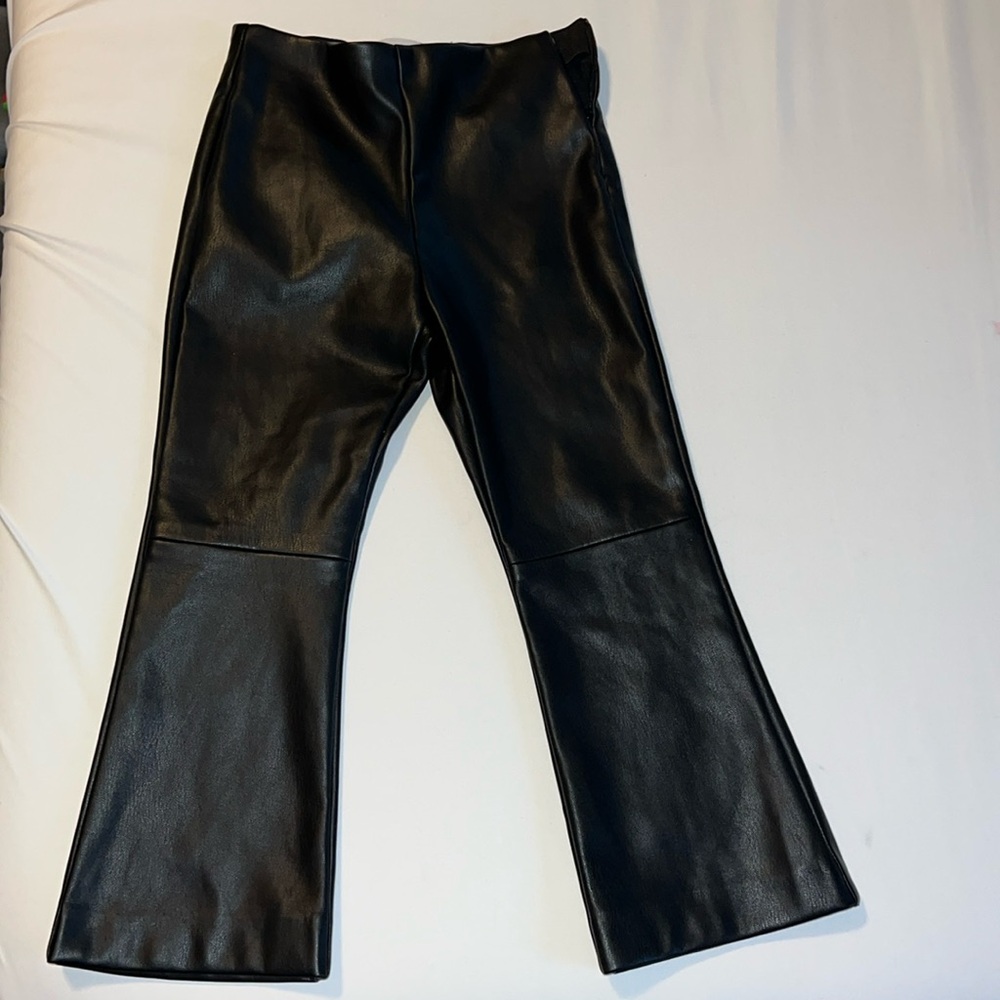 Zara kids, wide leg leather pants